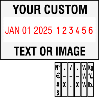 image of Shiny 6406 heavy duty date, number, and text stamp impression