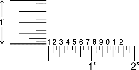 image of Shiny No. 0-12 traditional number stamp impression