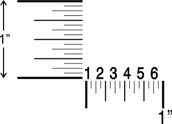 image of Shiny No. 1-6 traditional number stamp impression