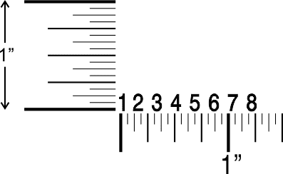 image of Shiny No. 1-8 traditional number stamp impression