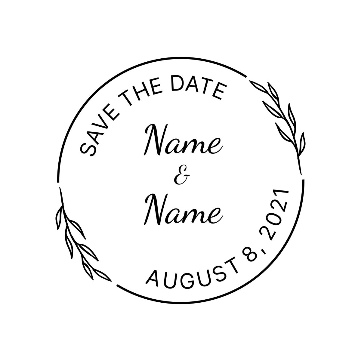 Order Now! Handheld Or Desktop Embosser with a 1-5/8" round 'Save The Date' design. Personalize it by adding your name. Free Shipping. No Sales Tax - Ever.