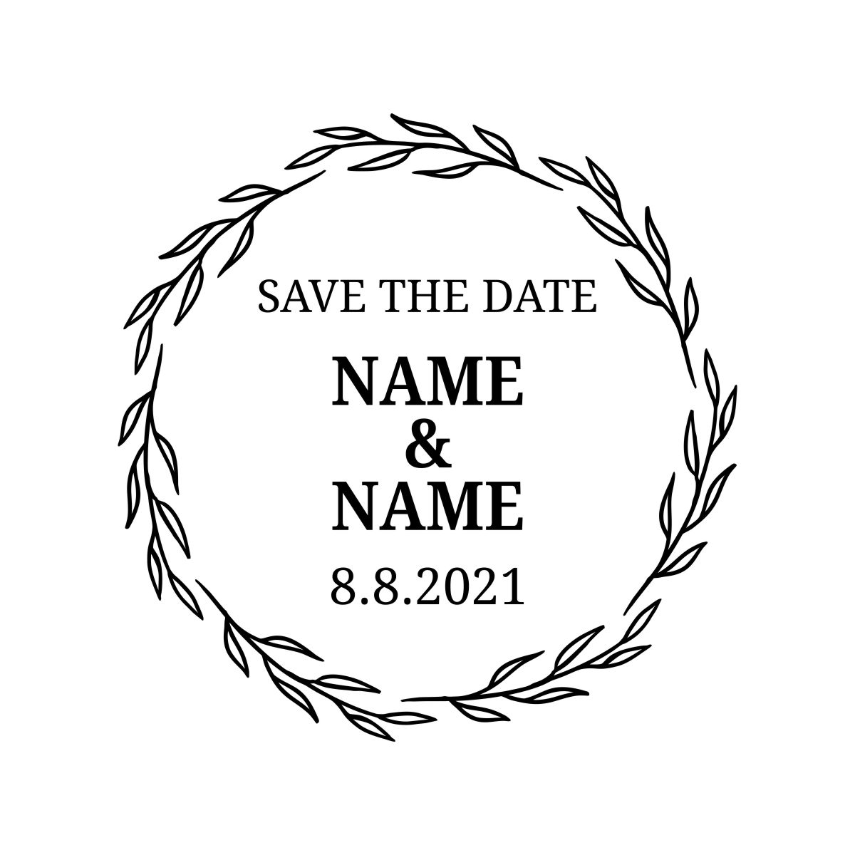 Order Now! Handheld Or Desktop Embosser with a 1-5/8" round 'Save The Date' design. Personalize it by adding your name. Free Shipping. No Sales Tax - Ever.