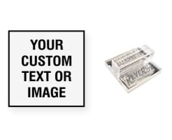 Custom 1.5 x 1.5 Acrylic See-Thru stamps made & shipped daily. Free same day shipping. Excellent customer service. No sales tax!