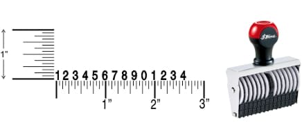 Shiny 2-14 Traditional Number Stamps have over-sized band wheels that make adjusting the numbers easy. Use with a separate ink pad of your choice.