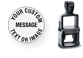 Trodat 52045 (previously 5215) custom rubber stamps made daily. Add lines of text, upload artwork, or both! Free same-day shipping. No Sales Tax - Ever!